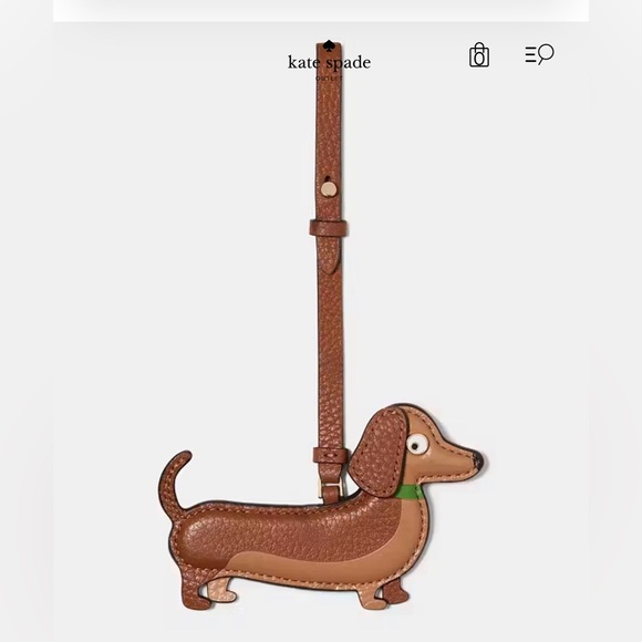 kate spade Handbags - Kate Spade Warm Gingerbread dachshund Dangle Bag Charm